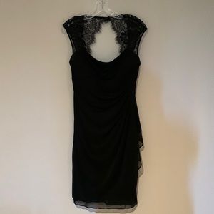 Black laced shoulder dress